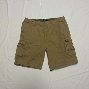 Rugged Wear Men's Khaki Cotton Multi-Pocket Cargo Shorts Size 40